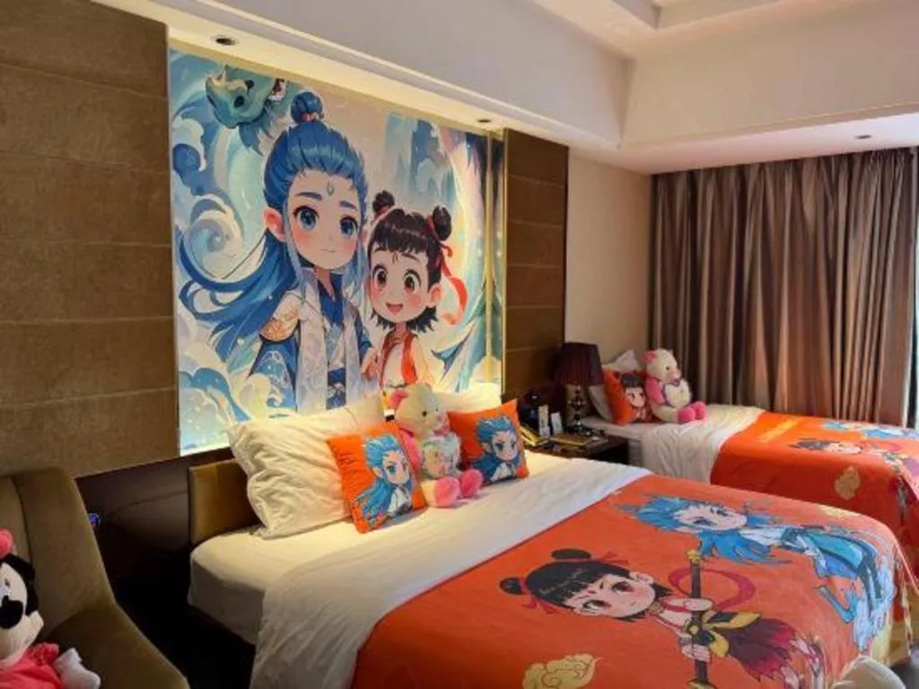 Bed in Xin Sheng Da Hong Sheng International Hotel