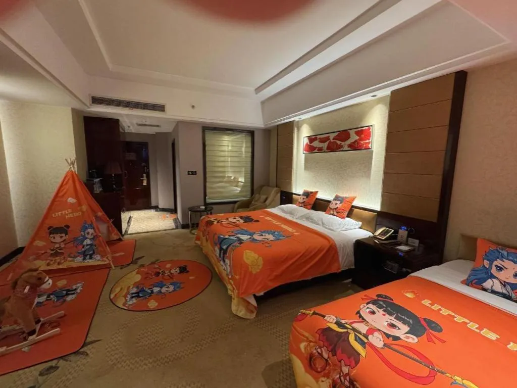 Bed in Xin Sheng Da Hong Sheng International Hotel