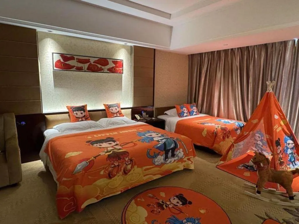 Bed in Xin Sheng Da Hong Sheng International Hotel