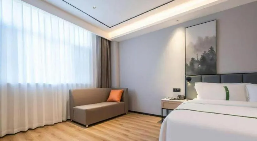 Bed in GreenTree Inn Puyang Pushang Huanghe Road