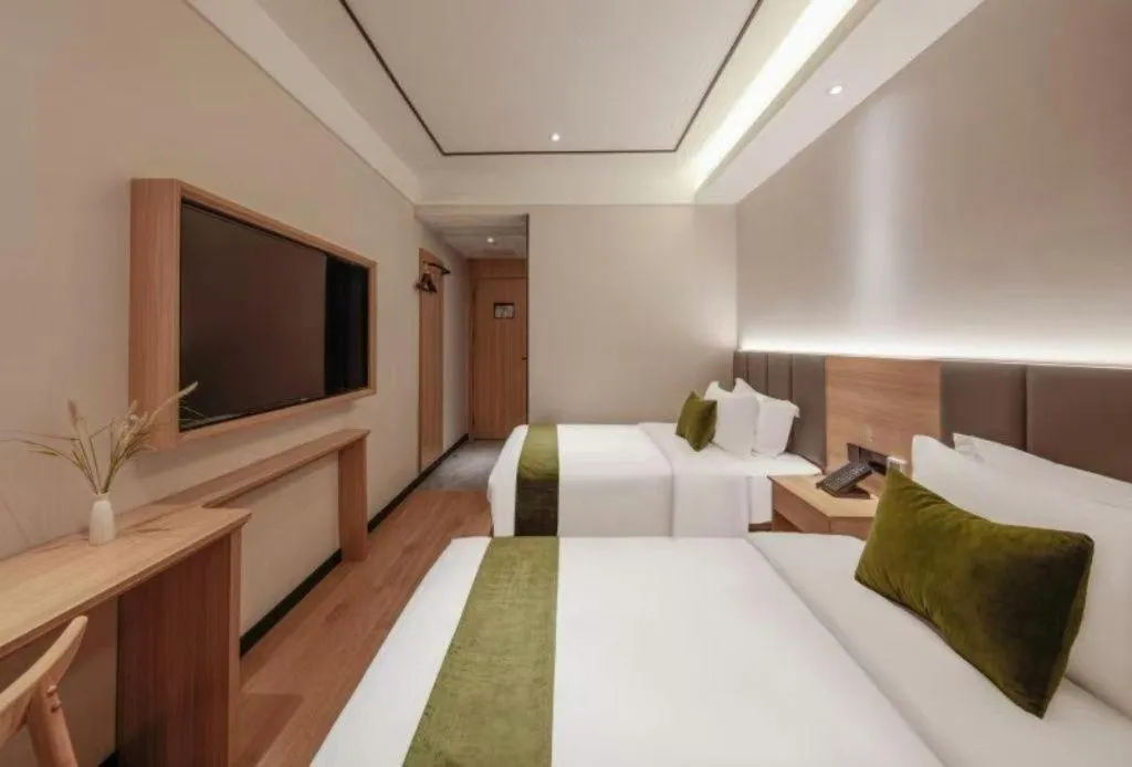 Bed in GreenTree Inn Puyang Pushang Huanghe Road