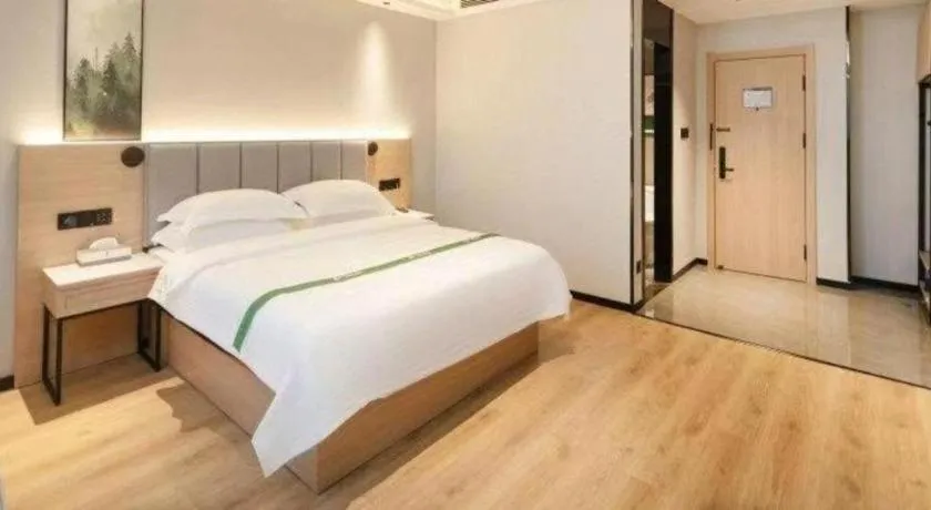Bed in GreenTree Inn Puyang Pushang Huanghe Road