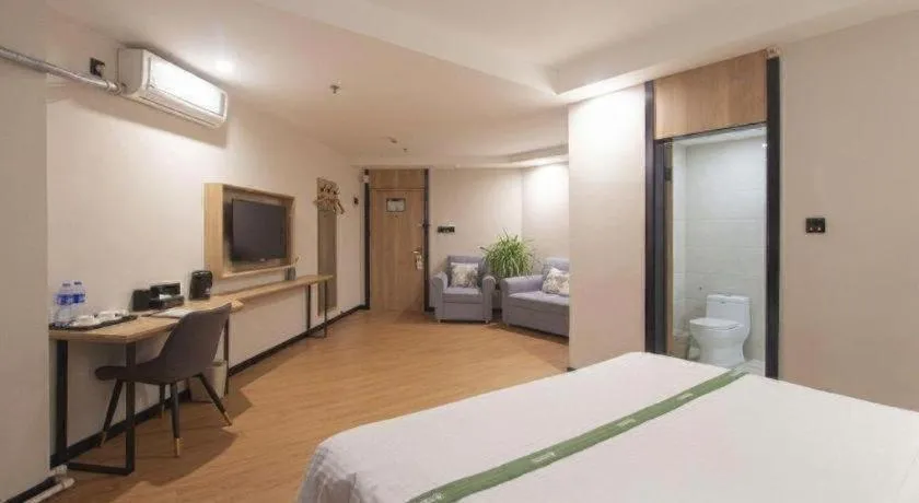 Bed in GreenTree Inn Puyang Pushang Huanghe Road