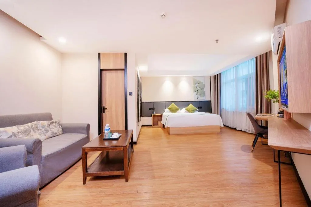 Bed in GreenTree Inn Puyang Pushang Huanghe Road