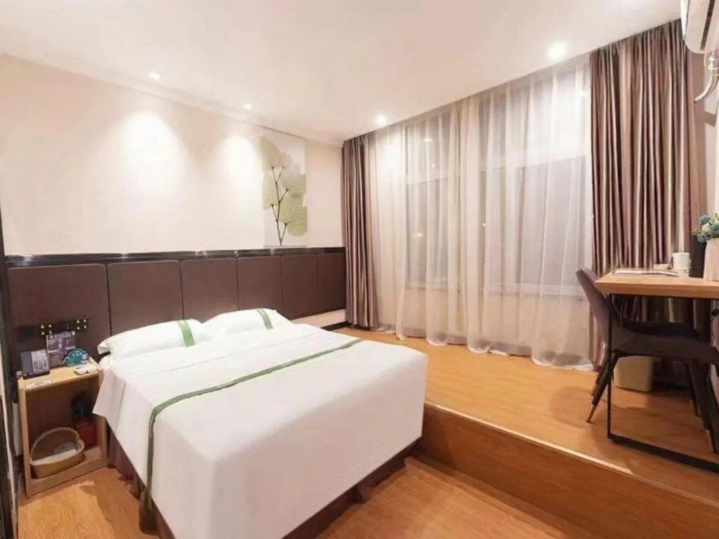 Bed in GreenTree Inn Puyang Pushang Huanghe Road