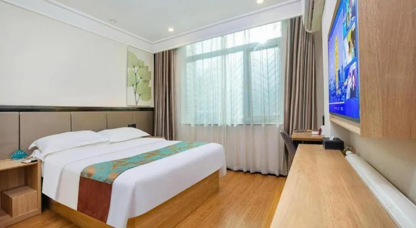 Bed in GreenTree Inn Puyang Pushang Huanghe Road
