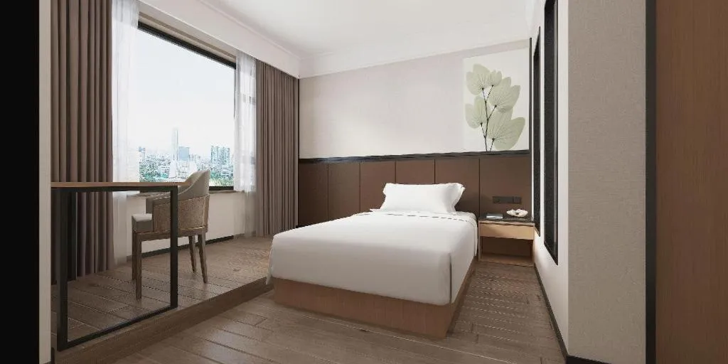 Bed in GreenTree Inn Puyang Pushang Huanghe Road