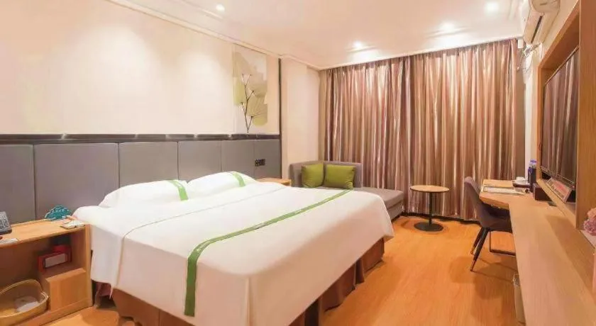 Bed in GreenTree Inn Puyang Pushang Huanghe Road