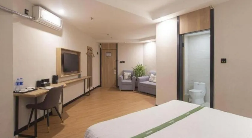 Bed in GreenTree Inn Puyang Pushang Huanghe Road