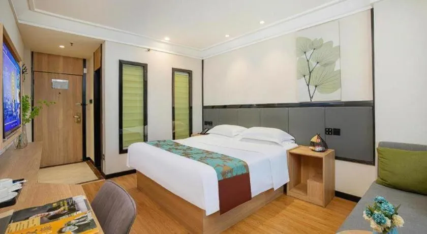 Bed in GreenTree Inn Puyang Pushang Huanghe Road