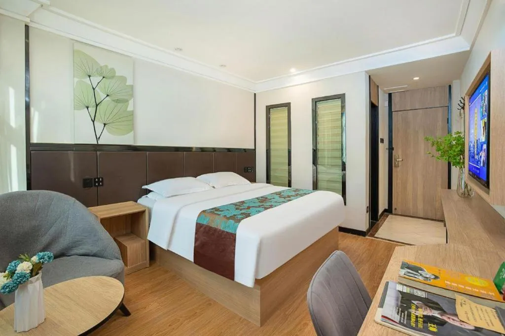 Bed in GreenTree Inn Puyang Pushang Huanghe Road