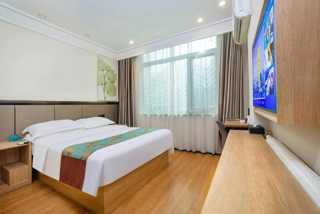 Bed in GreenTree Inn Puyang Pushang Huanghe Road