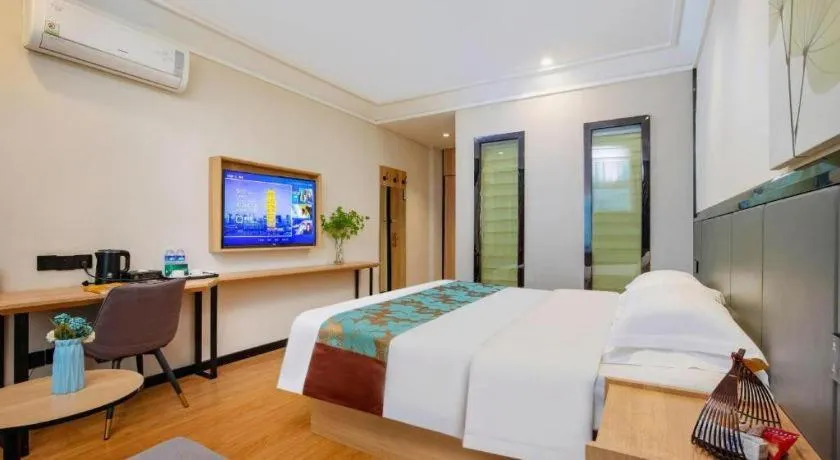 Bed in GreenTree Inn Puyang Pushang Huanghe Road