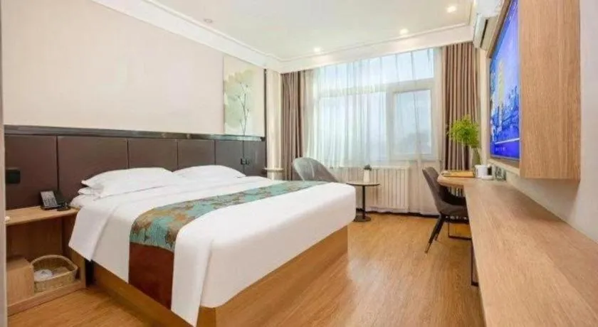 Bed in GreenTree Inn Puyang Pushang Huanghe Road
