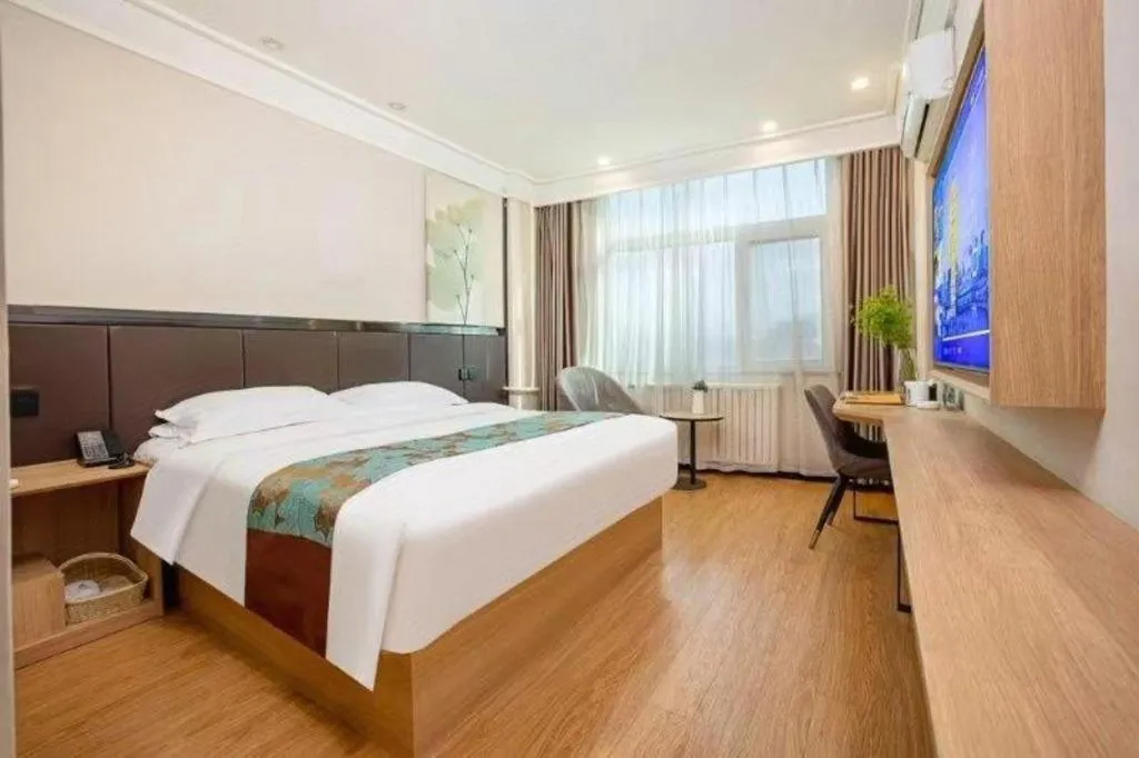 Bed in GreenTree Inn Puyang Pushang Huanghe Road