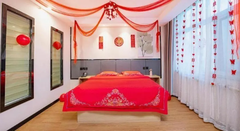 Bed in GreenTree Inn Puyang Pushang Huanghe Road
