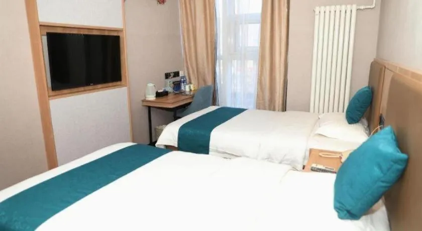 Bed in GreenTree Inn Beijing Shangdi East Anningzhuang Road Shell Hotel
