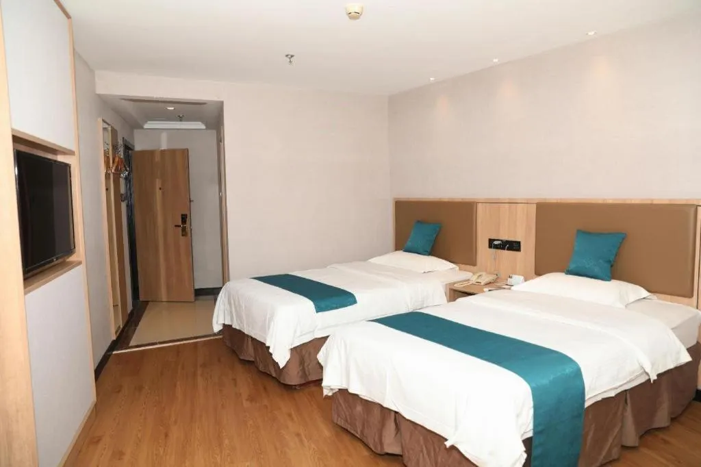 Bed in GreenTree Inn Beijing Shangdi East Anningzhuang Road Shell Hotel