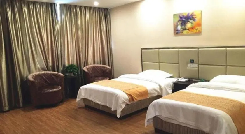 Bed in GreenTree Inn Huaian Lianshui Jindi International Garden Business Hotel