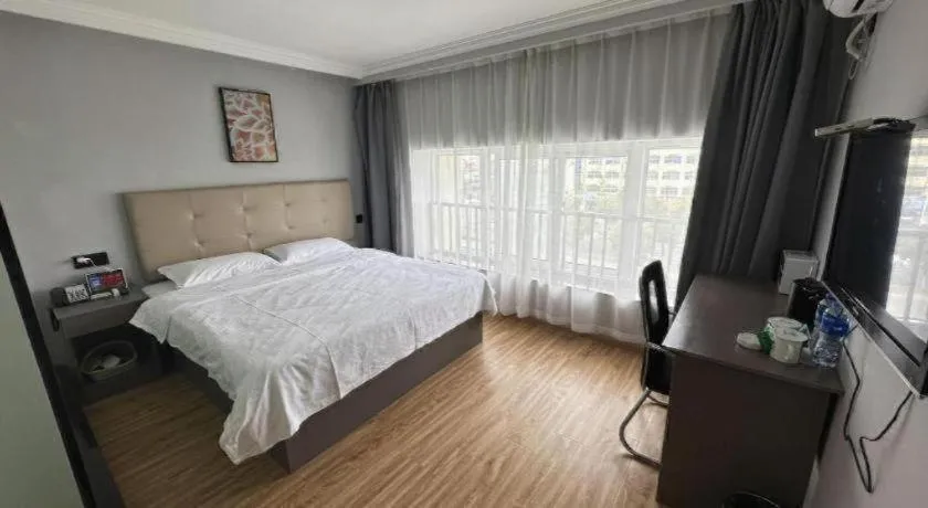 Bed in GreenTree Inn Huaian Lianshui Jindi International Garden Business Hotel