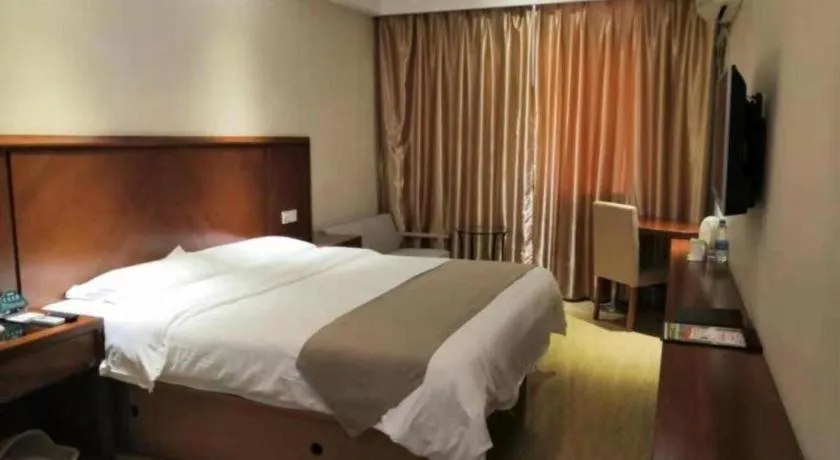 Bed in GreenTree Inn Shanghai Caohejing Development Zone Songjiang Park Jiuxin Road Business Hotel