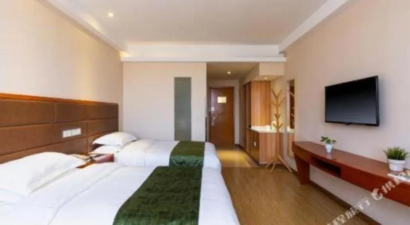 Bed in GreenTree Inn Shanghai Caohejing Development Zone Songjiang Park Jiuxin Road Business Hotel