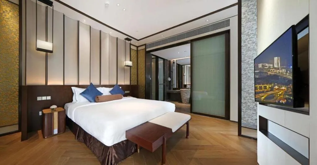 Bed in Fliport Hotel Zhangzhou Yuanshan