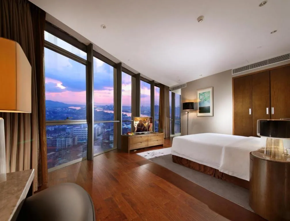 Bed in Fliport Hotel Zhangzhou Yuanshan