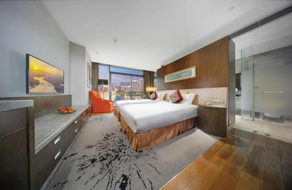 Bed in Fliport Hotel Zhangzhou Yuanshan