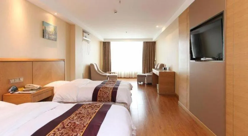 Bed in GreenTree Inn Jiangsu Wuxi Huishan High-Speed Rail Qianzhou Chongwen Road Business Hotel