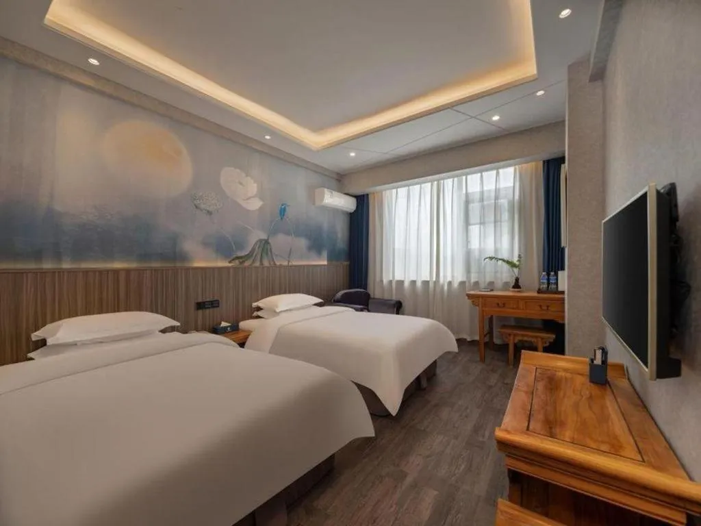 Bed in Xi'an Huiya Tianmu Hotel