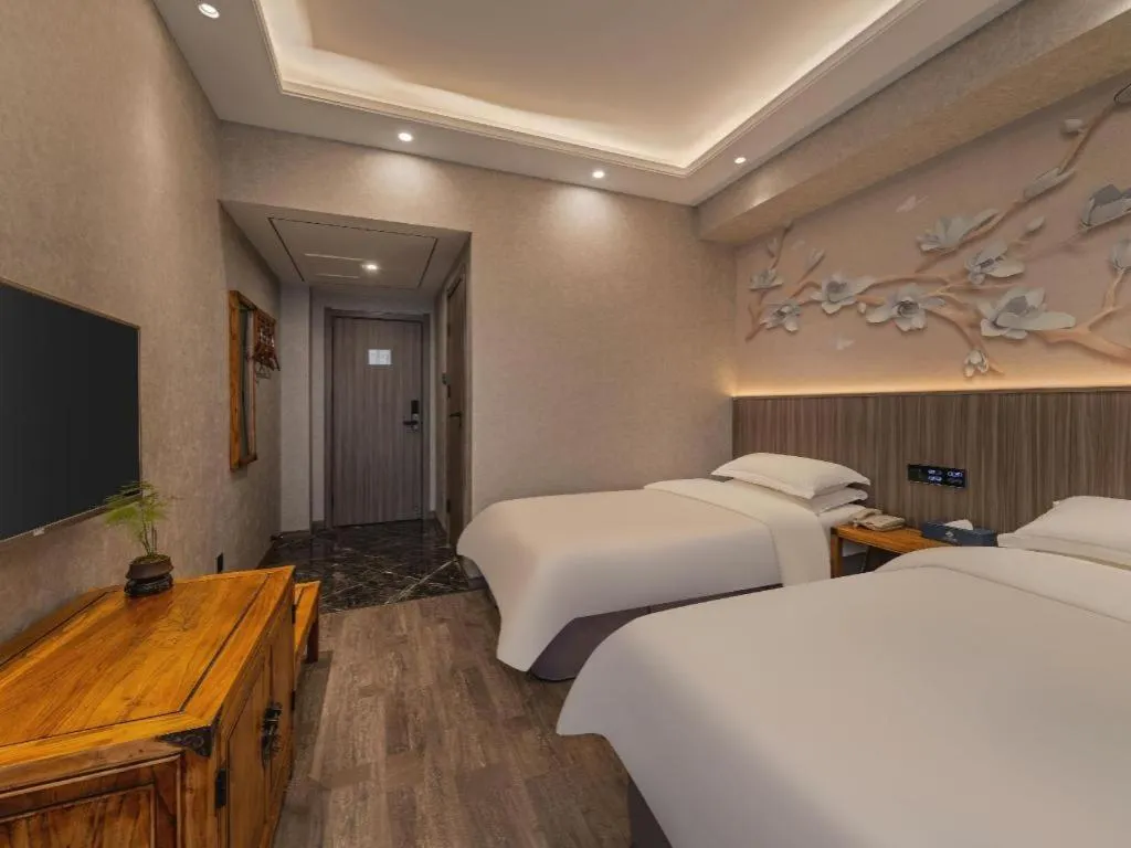 Bed in Xi'an Huiya Tianmu Hotel