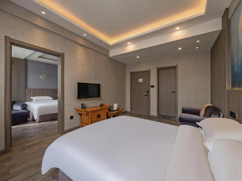 Bed in Xi'an Huiya Tianmu Hotel