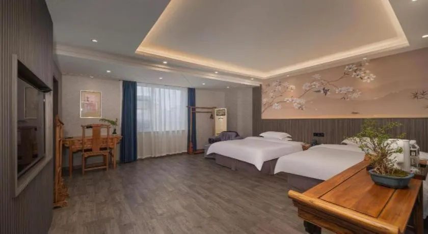 Bed in Xi'an Huiya Tianmu Hotel