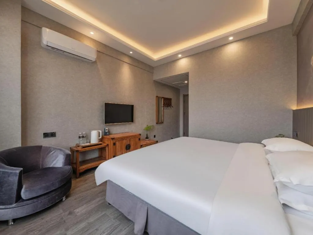 Bed in Xi'an Huiya Tianmu Hotel