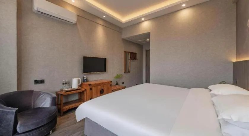 Bed in Xi'an Huiya Tianmu Hotel