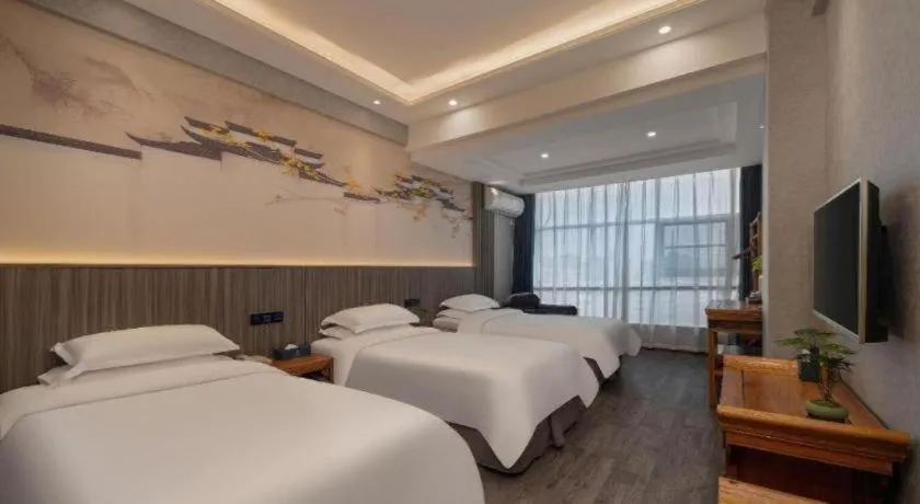 Bed in Xi'an Huiya Tianmu Hotel