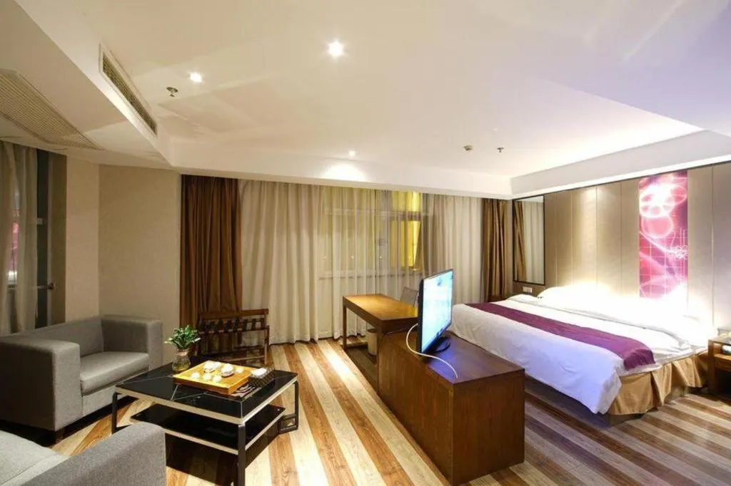 Bed in GreenTree Inn Fujian Fuzhou Software Park River View Business Hotel