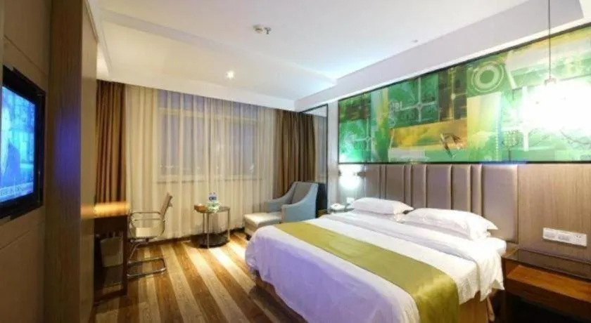 Bed in GreenTree Inn Fujian Fuzhou Software Park River View Business Hotel
