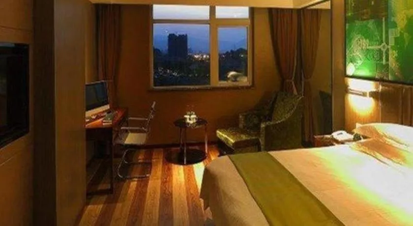 Bed in GreenTree Inn Fujian Fuzhou Software Park River View Business Hotel