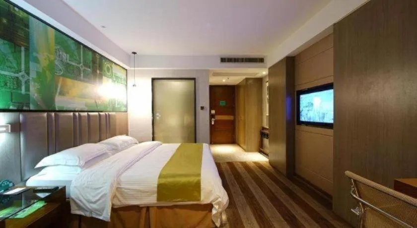 Bed in GreenTree Inn Fujian Fuzhou Software Park River View Business Hotel