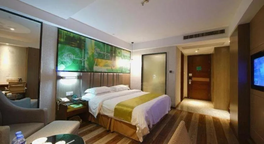 Bed in GreenTree Inn Fujian Fuzhou Software Park River View Business Hotel