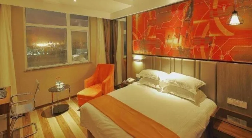 Bed in GreenTree Inn Fujian Fuzhou Software Park River View Business Hotel