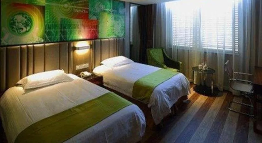 Bed in GreenTree Inn Fujian Fuzhou Software Park River View Business Hotel