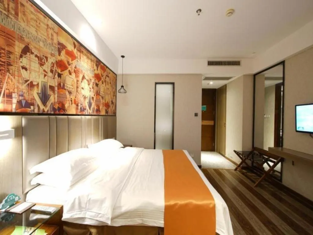 Bed in GreenTree Inn Fujian Fuzhou Software Park River View Business Hotel