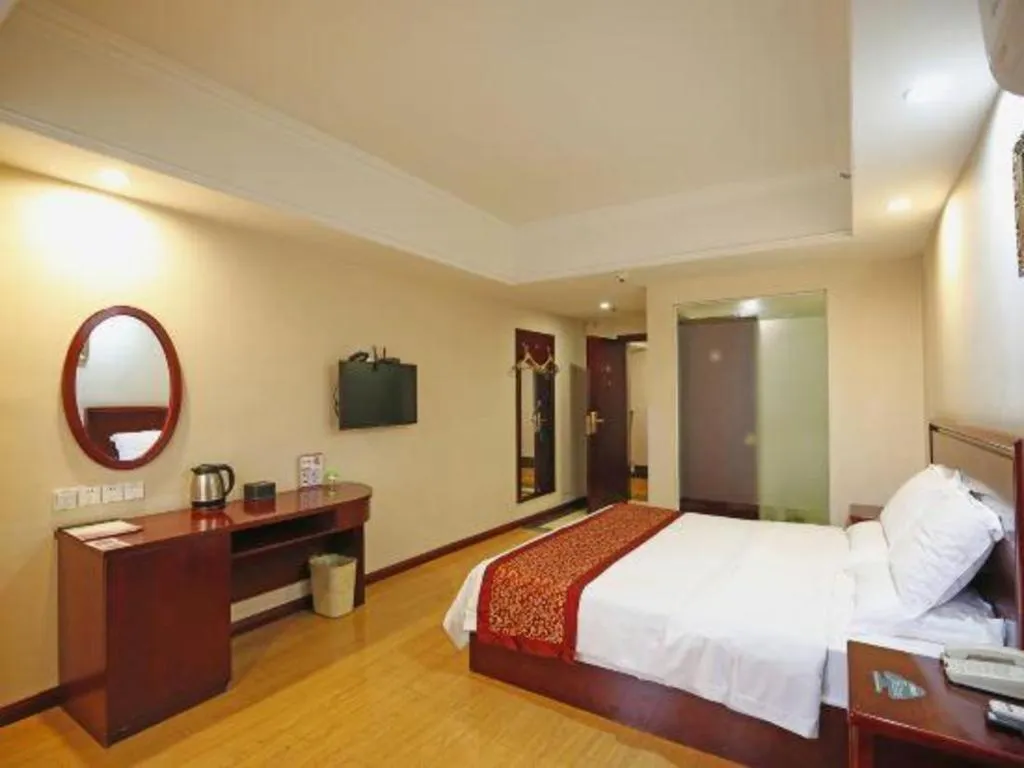 Bed in GreenTree Inn Chengdu North Railway Station Beichengtianjie Business Hotel