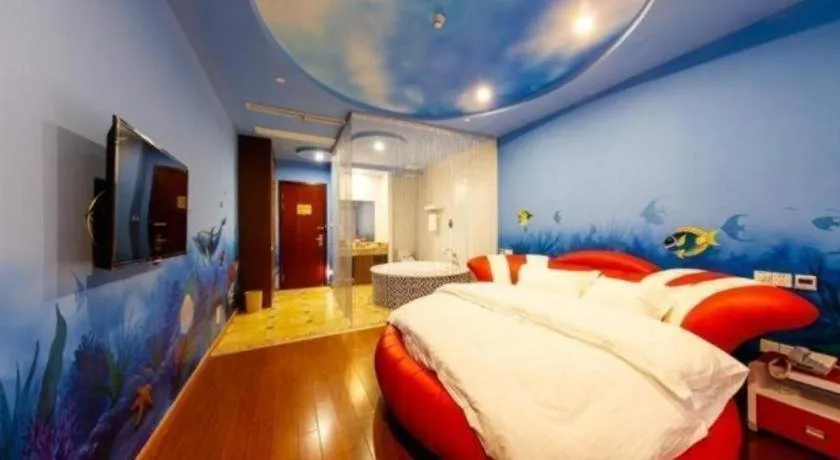 Bed in GreenTree Inn Jiangsu Zhangjiagang Jingang Town Darunfa Express Hotel