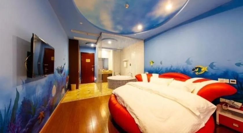 Bed in GreenTree Inn Jiangsu Zhangjiagang Jingang Town Darunfa Express Hotel