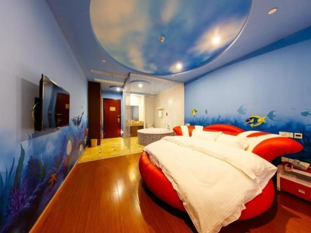 Bed in GreenTree Inn Jiangsu Zhangjiagang Jingang Town Darunfa Express Hotel