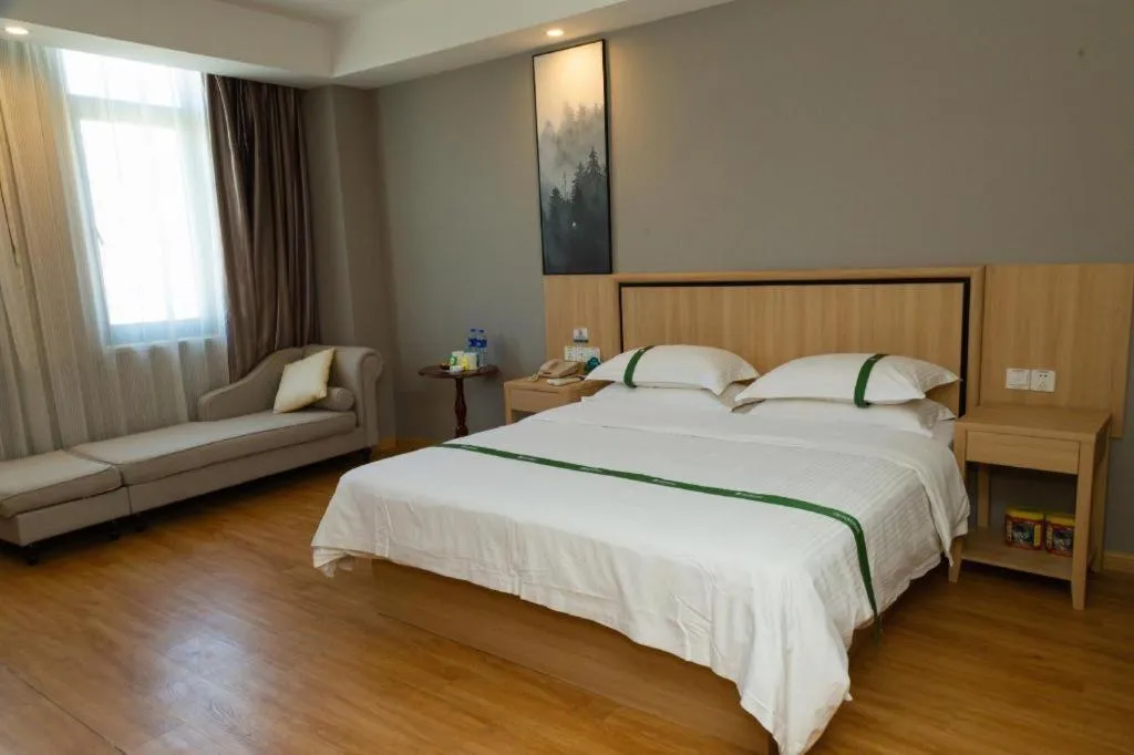 Bed in GreenTree Inn Jiansu Nantong Tongzhouwan Huanghe Road Business Hotel
